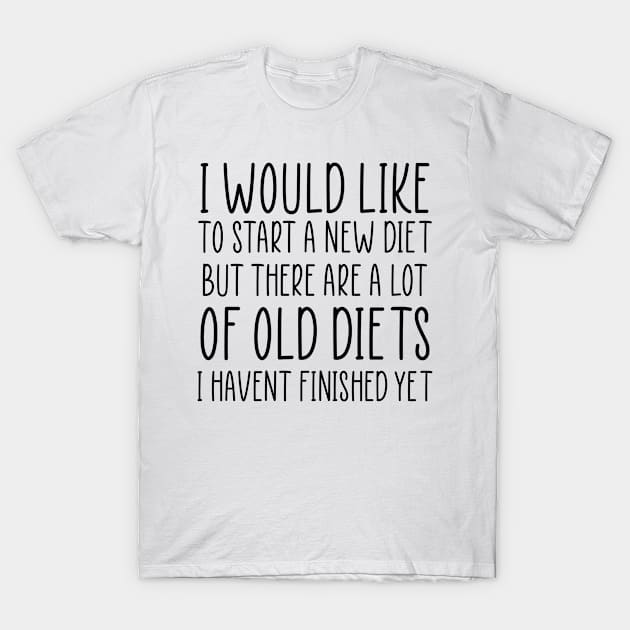 Funny Diet Sarcastic Weightloss Fasting Gym Workout Fitness T-Shirt by TellingTales